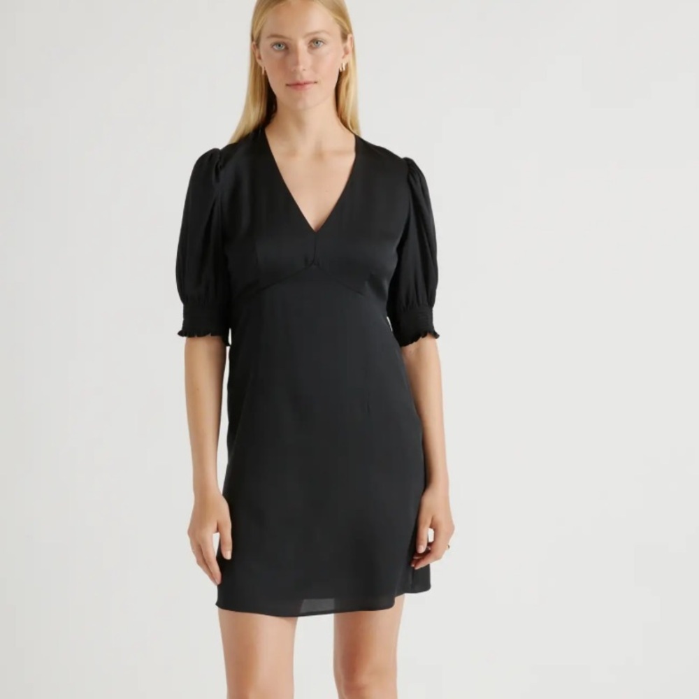Quince Black Mini Dress
